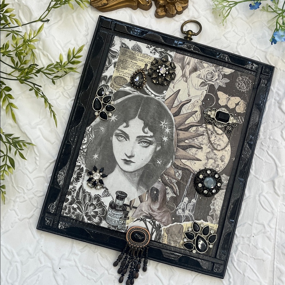 Moody Wall Art Gothic Sad Girl Maximalist Gothic Decor